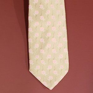 Italo Ferretti 100% Silk Italian Hand Made Tan/Pink/Brown Patterned Silvi Marina